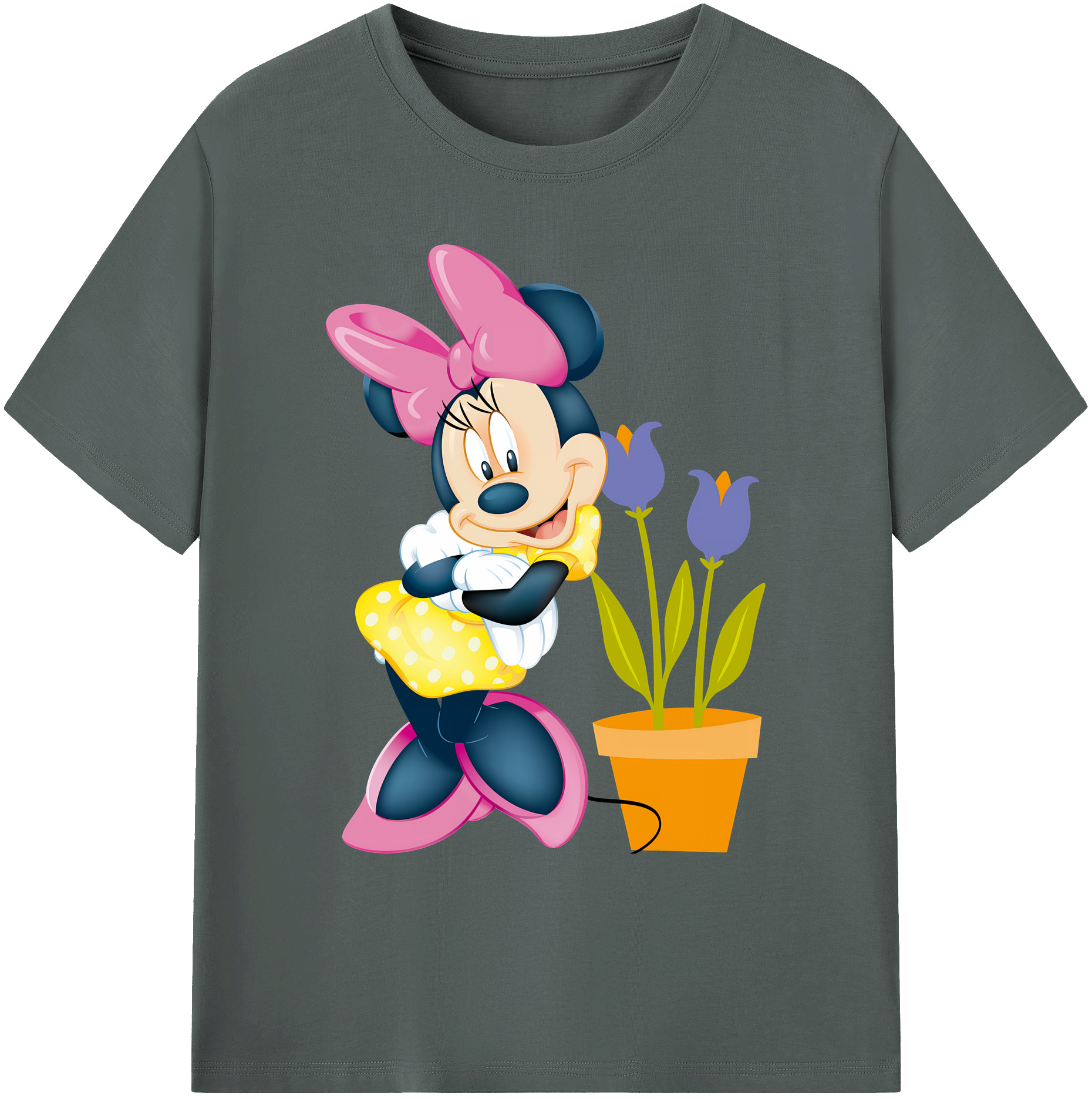 ミッキーマウス Mickey Mouse 綿100％ メンズ半袖Tシャツ｜肌触りやわらか＆通気性